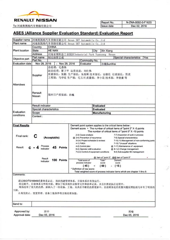 日产汽车ASES Report